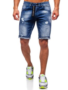 Bolf Herren Kurze Hose Jeans Shorts Dunkelblau R3008