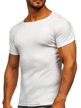Bolf Herren T-Shirt ohne Motiv Weiß  NB003