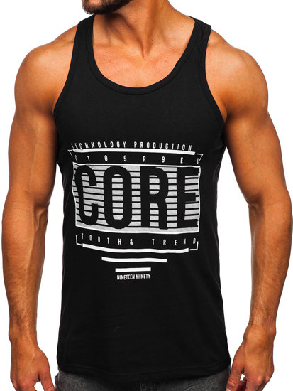 Bolf Tank Top Boxing T-Shirt mit Motiv Schwarz  14840