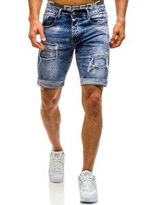 Bolf Herren Jeans Shorts Blau 9577