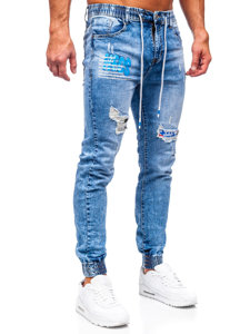Bolf Herren Jeanshose Jogger Pants Blau  TF155