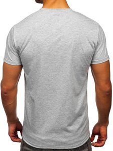 Bolf Herren T-Shirt mit Motiv Grau  KS2538