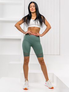 Damen Kurze Leggings Grün Bolf XY24006S