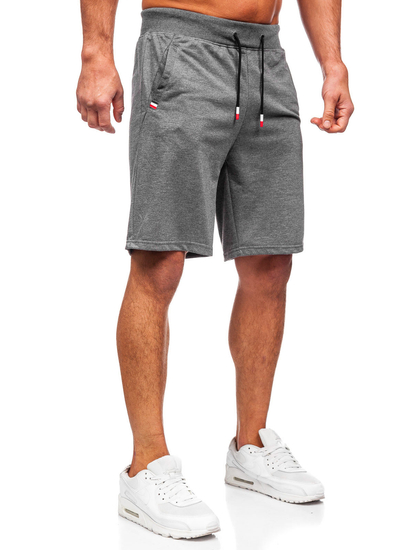 Herren Kurze Sporthose Schwarzgrau Bolf 8K1502
